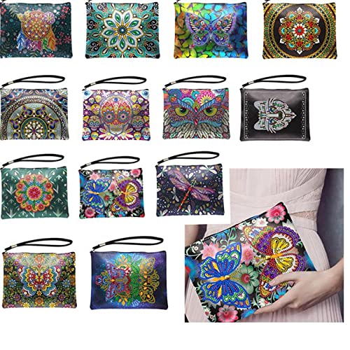 Scre DIY schilderij handtas met ketting diamant kunst lederen portemonnee portemonnee diamant doe-het-zelf schilderij… - Image 3