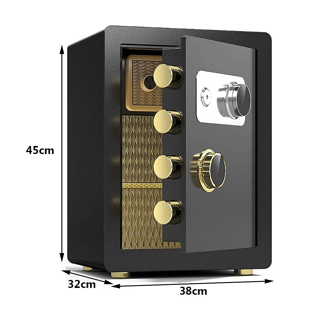 Caja Fuerte de Seguridad Digital, Cajas Fuertes de Acero para Oficina, ignífugas, Impermeables y antirrobo, archivador de Efectivo financiero para Hotel, Familia (B