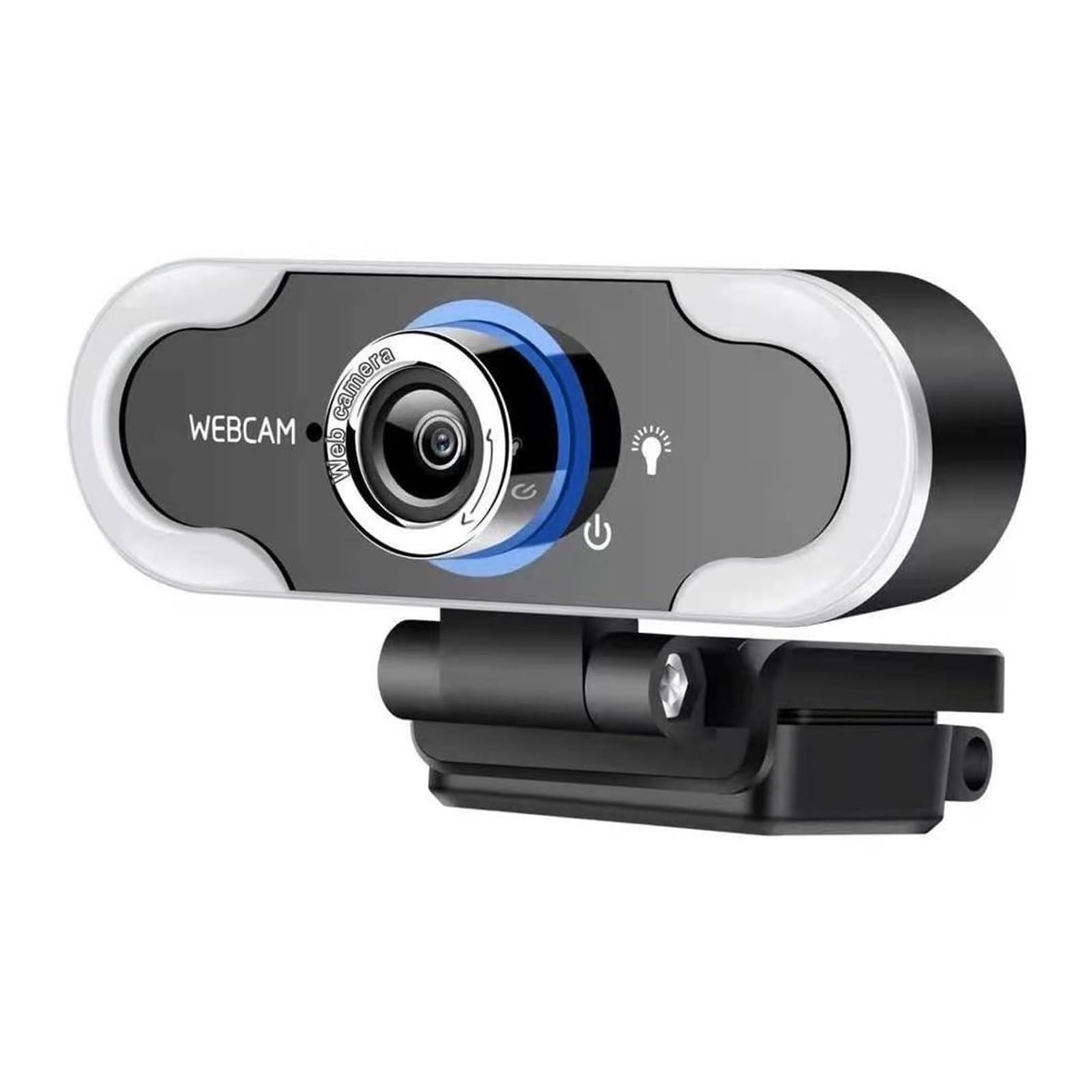 Webcam 1080P 2K Web Camera with Microphone Computer PC Web Cam for Live Broadcast Video Calling Conference Fill Light