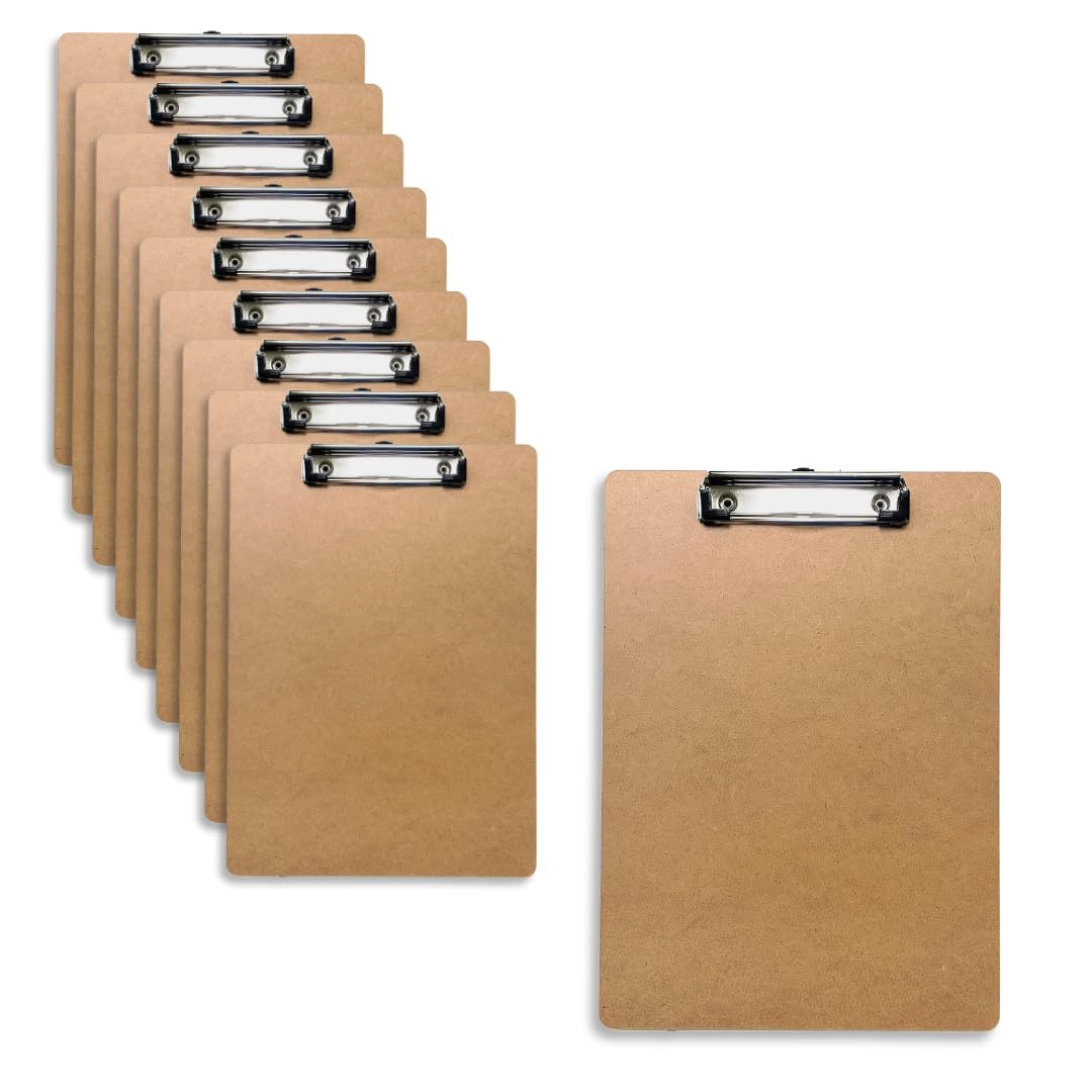Pack of 48 A4 Quality Wooden Clipboard with Hanging Hole