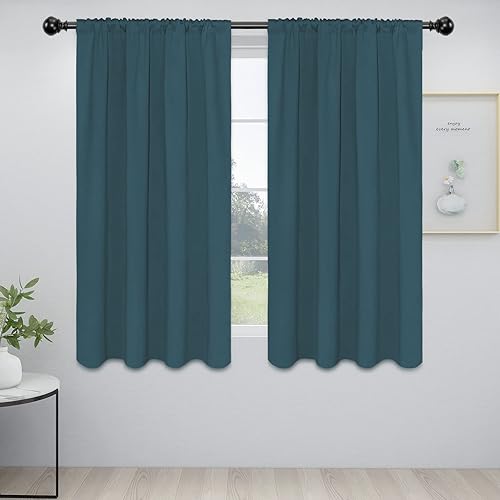 Miniatura 101 de Easy-Going Cortinas opacas con bolsillo para barra para dormitorio, cortinas de ventana para oscurecer la habitación para sala de estar, cortinas de