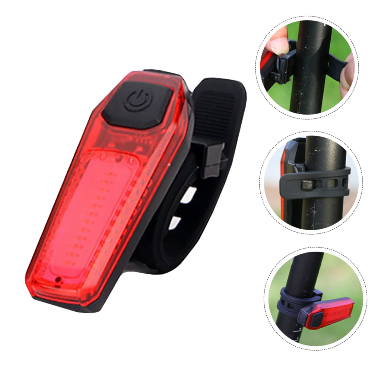 ibasenice Rechargeable Bike Light Safety Lamp for Night Riding Lightweight Design Portable Bike Lamp for Enhanced Visibility for Mountain Biking
