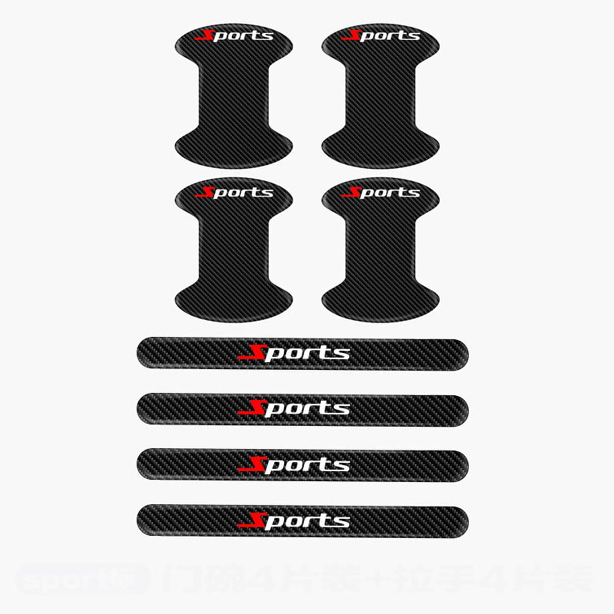 Ygjuetd B-Door Bowls + Handles Set Of 8 (Sports) Car Mirror Door Bowl Stickers,Racing Stripe Sticker,Anti-Scratch Cover Accessories,For Nissan X-Trail Iv T33,