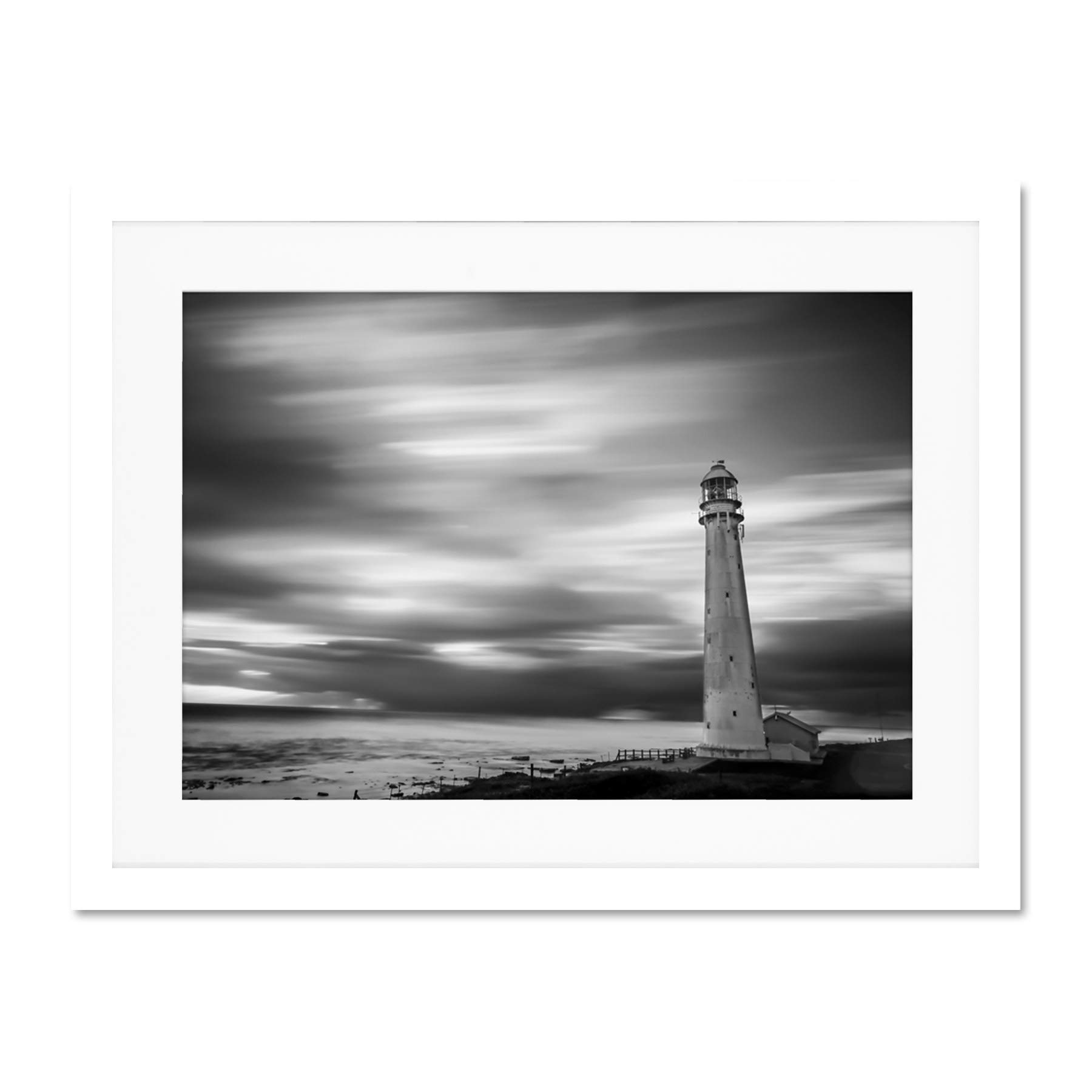 Roulstone Slangkoppunt Lighthouse Seascape Large Art Print Poster Wall Decor 18x24 inch Supplied Ready To Hang With Included Mount Brackets