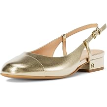 Michael Kors Women's Perla Flex Sling Flat, Pale Gold, 5