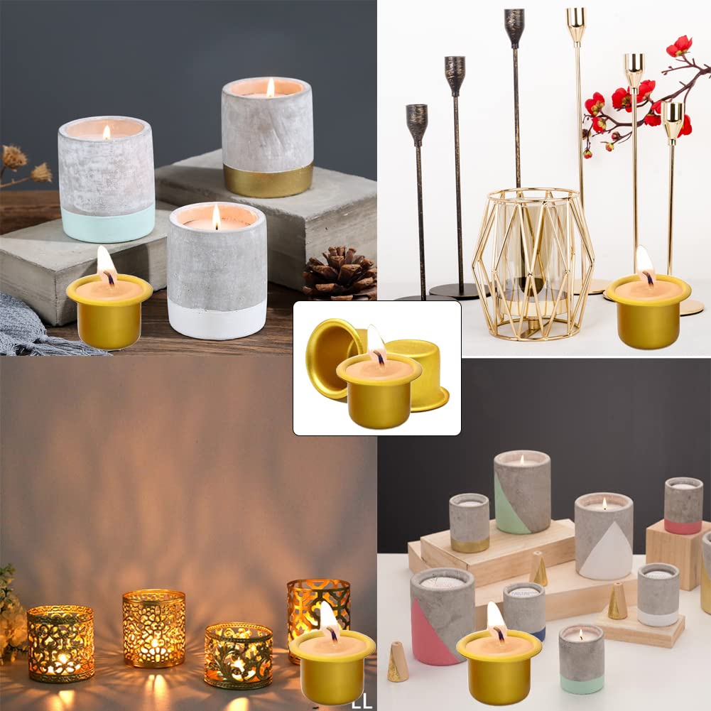 40 Inserts Aluminium Pour Bougies Bâtons - Trou 12 Mm, Hauteur 14,7 Mm - Pour Décoration Table, Mariage, Fêtes