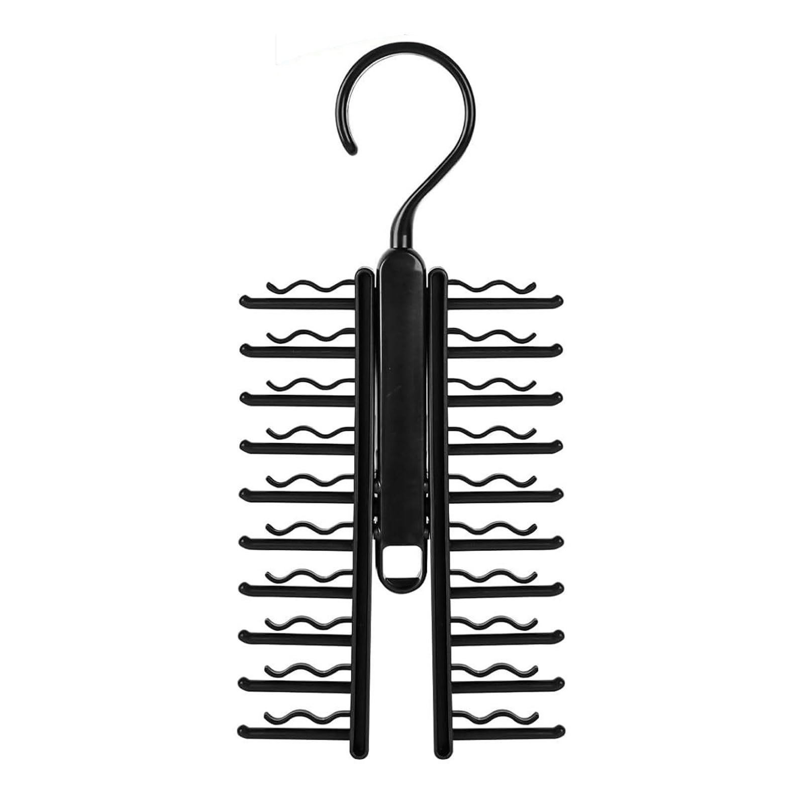 Plastic Tie Hanger 360° Rotating Hook Can Hold 20 Scarves/Belts Coat hanger