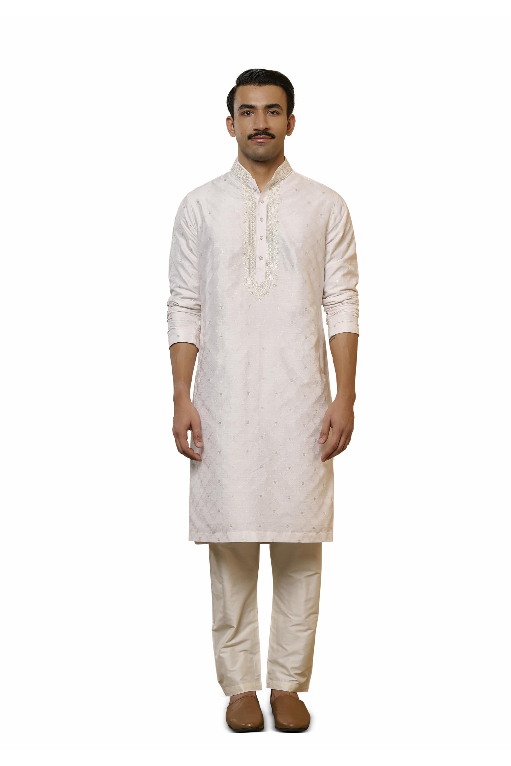 tasva Ivory Embroidered Kurta Set-picture-32
