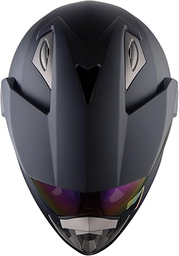 Miniatura 6 de Casco deportivo dual integral para motocross, color negro mate