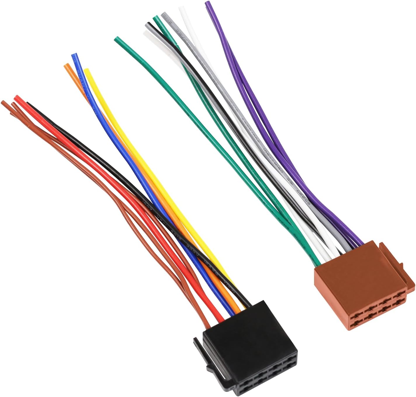 Universal ISO Car Radio Stereo Wiring Harness Adapter, Car Audio Video Wire Cable Power Speaker Connector