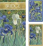 Caspari Van Gogh Irises Large Type Bridge Gift Set, 2 Playing Card Decks & 2 Score Pads