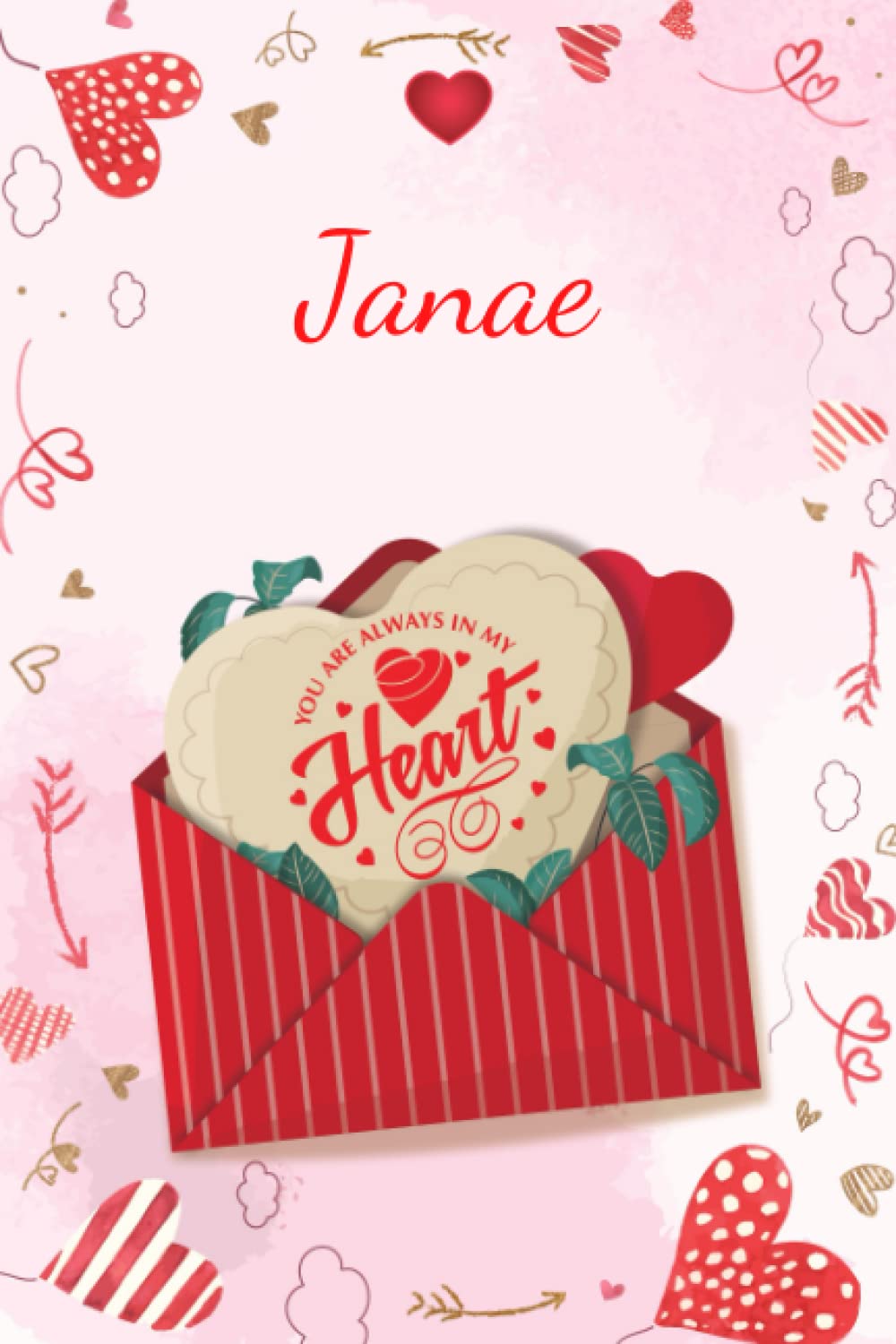 Janae You Are Always in My Heart: Personalized Custom Name Gifts Idea for Janae. Cute Birthday, Valentine's Day or Holiday Notebook Gift for Janae