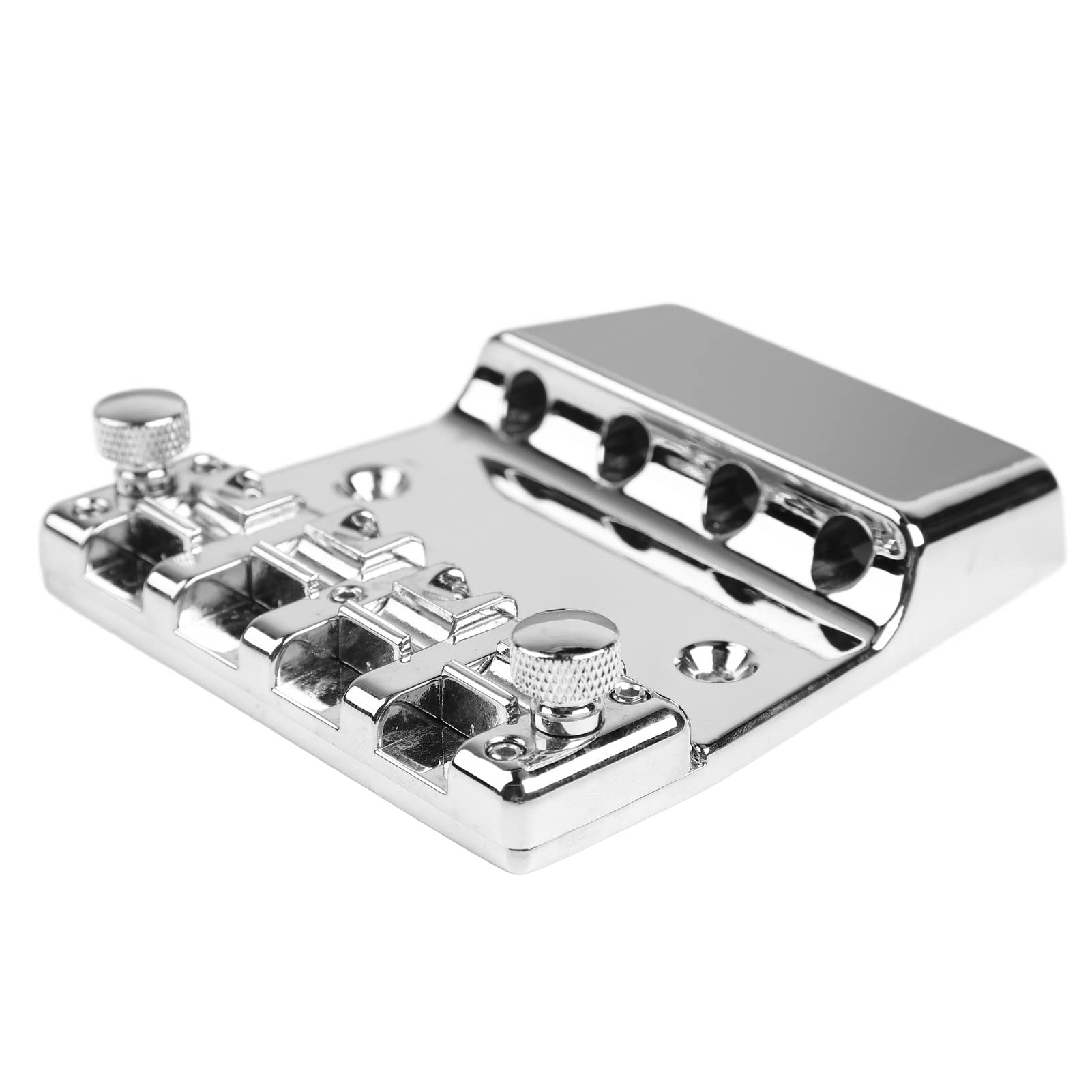 Puente de guitarra de 4 cuerdas, puente de guitarra eléctrica, puente de bajo de metal con llave y tornillos, construcción de metal sintético de primera calidad para mayor (GA1030)