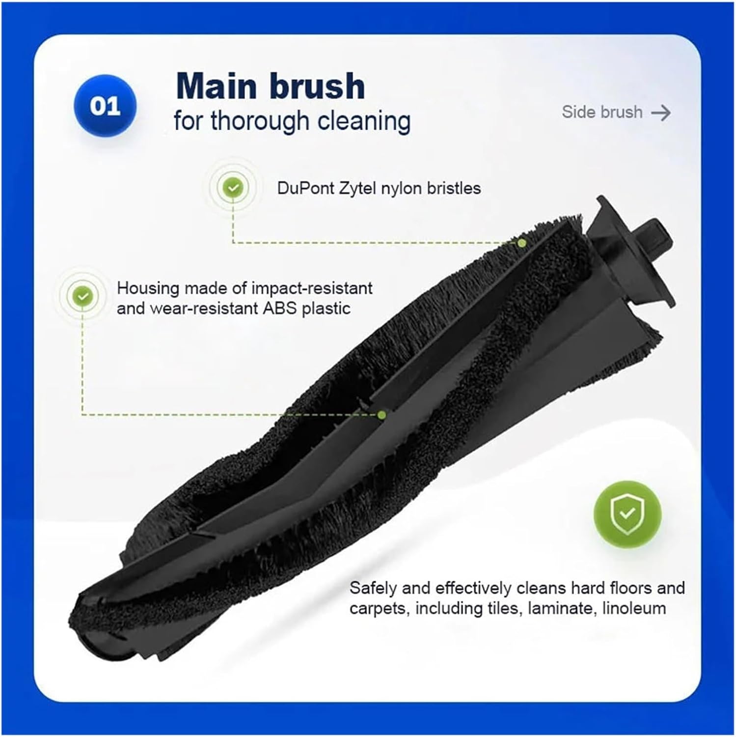 SteFik Robot Vacuum Parts Assortment.Compatible for Roidmi Eve Plus Robot Vacuum Cleaner Accessories Dust Bags Filter Mop Cloth Main Side Brush Spare Parts for Home (Color : 14pcs-3)