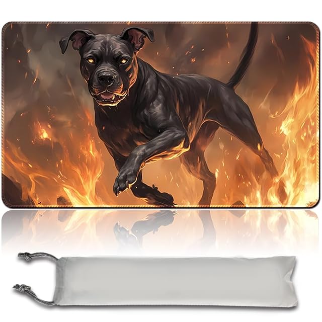 MilkPlaymat MTG PlayMat Alfombrilla de juego TCG de 60 x 35 cm con bordes cosidos
