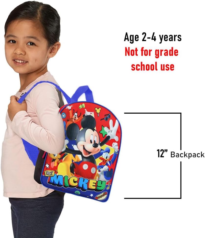 Mickey Mouse Mini Backpack for Kids Bundle - 12" w Adjustable Straps image 5