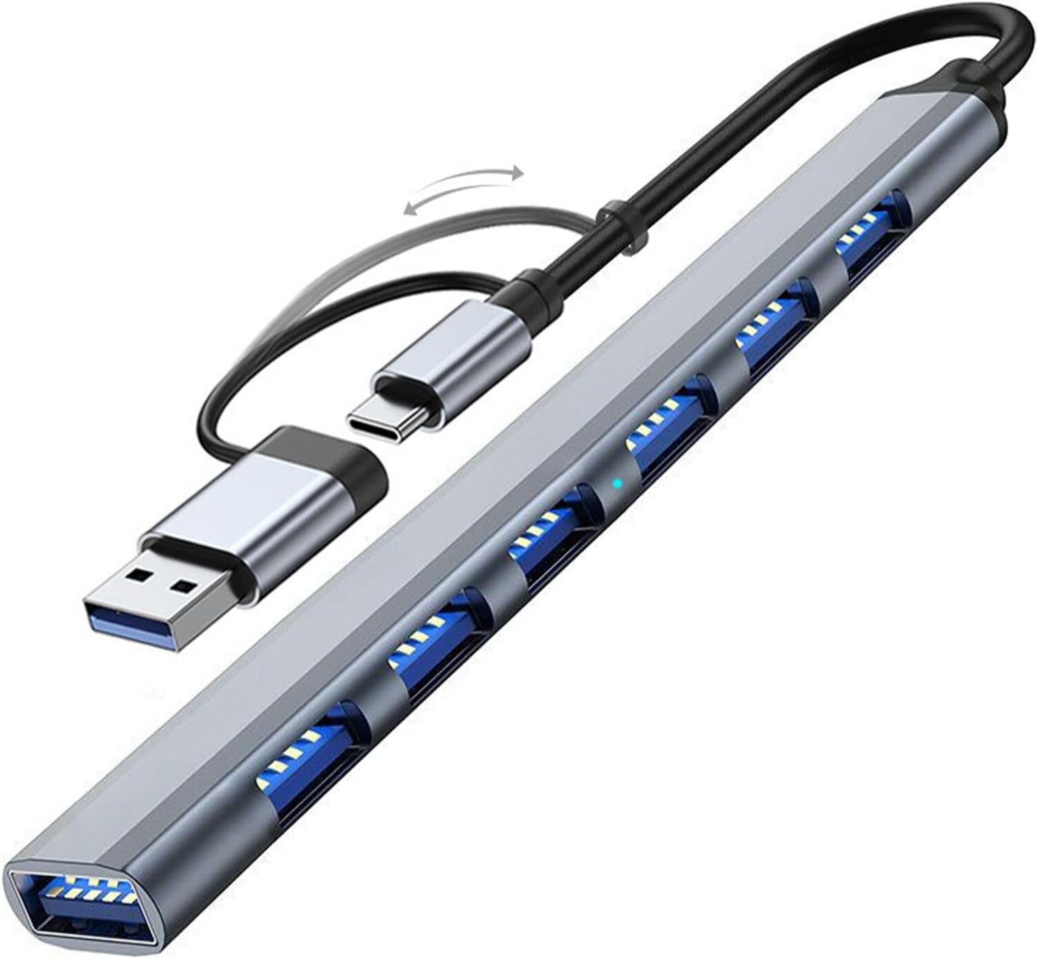 Amazon.com: Achoro 7 Ports USB 3.0 Hub - Triangle Aluminum Alloy - High ...