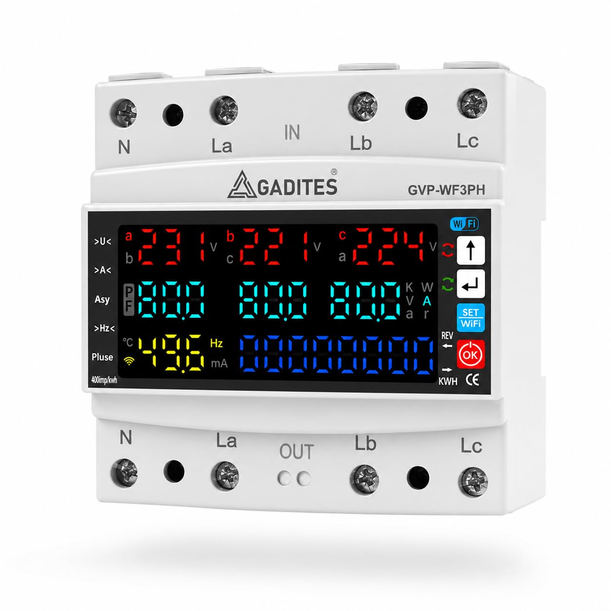 100A 3 Phase Smart WiFi Energy Meter with Protection | Bidirectional Import Export kWh Meter | Tuya Smart Power Analyzer | Voltage Current Leakage Frequency Protection | Protector-image-45