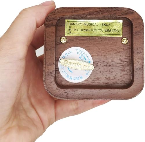 Miniatura 5 de Gbrand Fly Me to The Moon - Caja musical de madera natural, tamaño mini, color nogal