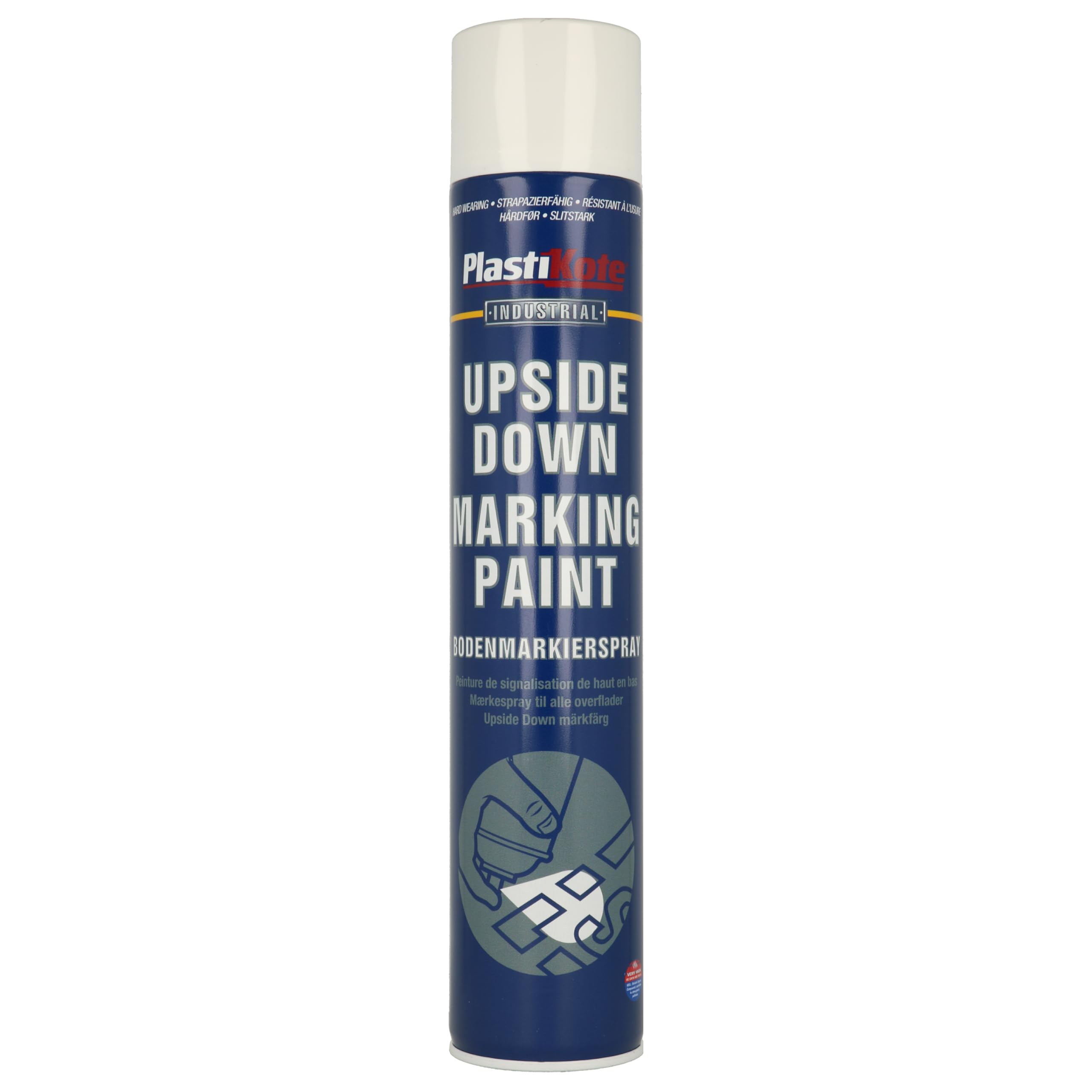 Plastikote White 446001 Upside Down Marking Paint 750Ml