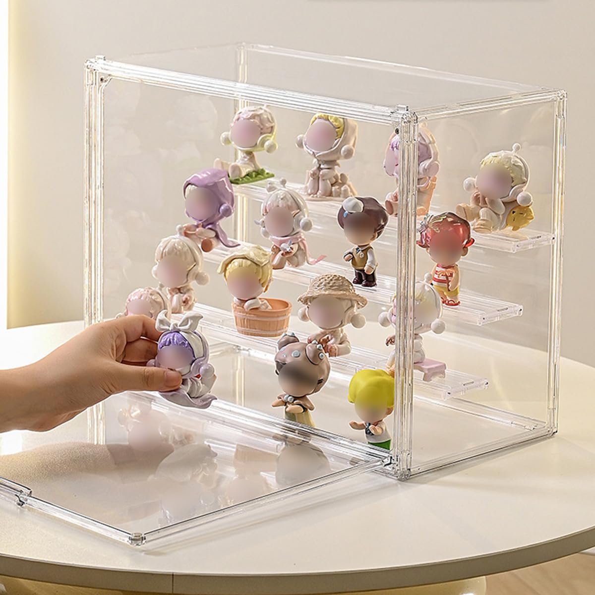 Amazon.co.jp: フィギュアケース 透明展示箱 4層ディスプレイボックス
