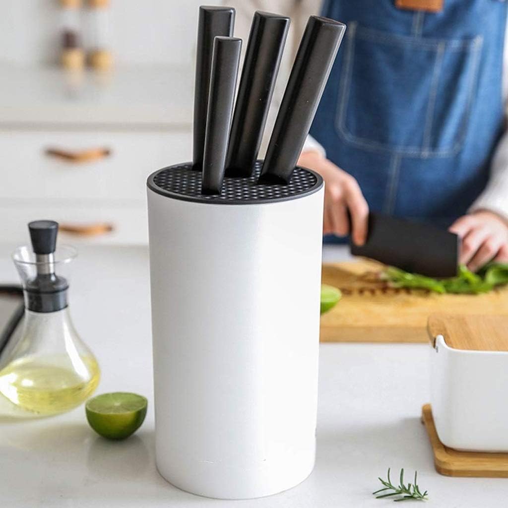 Knife Block Storage Stand Kitchen,Only Selling Cutter Holder,Stainless Steel - Round Space-Saver