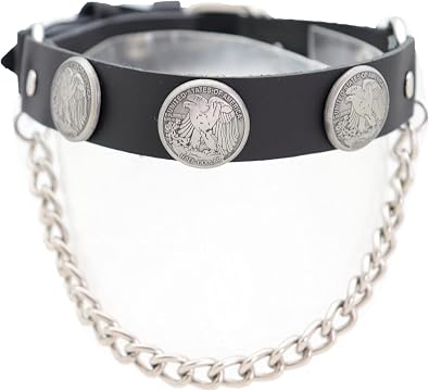 Men Biker Western Fashion Boot Bracelets Black Straps Pair Silver Metal Chains Shoe Eagle Charms