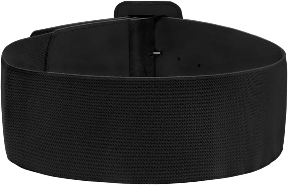 LJCZKA Women Wide Stretchy Belt Adjustable Vintage Elastic Waist Belt for Dresses with Square Buckle - Image 2