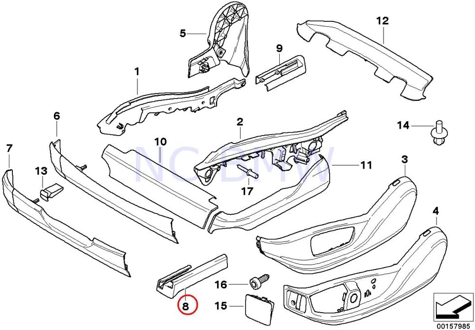 BMW Genuine Front Exterior Right Cover Automotive