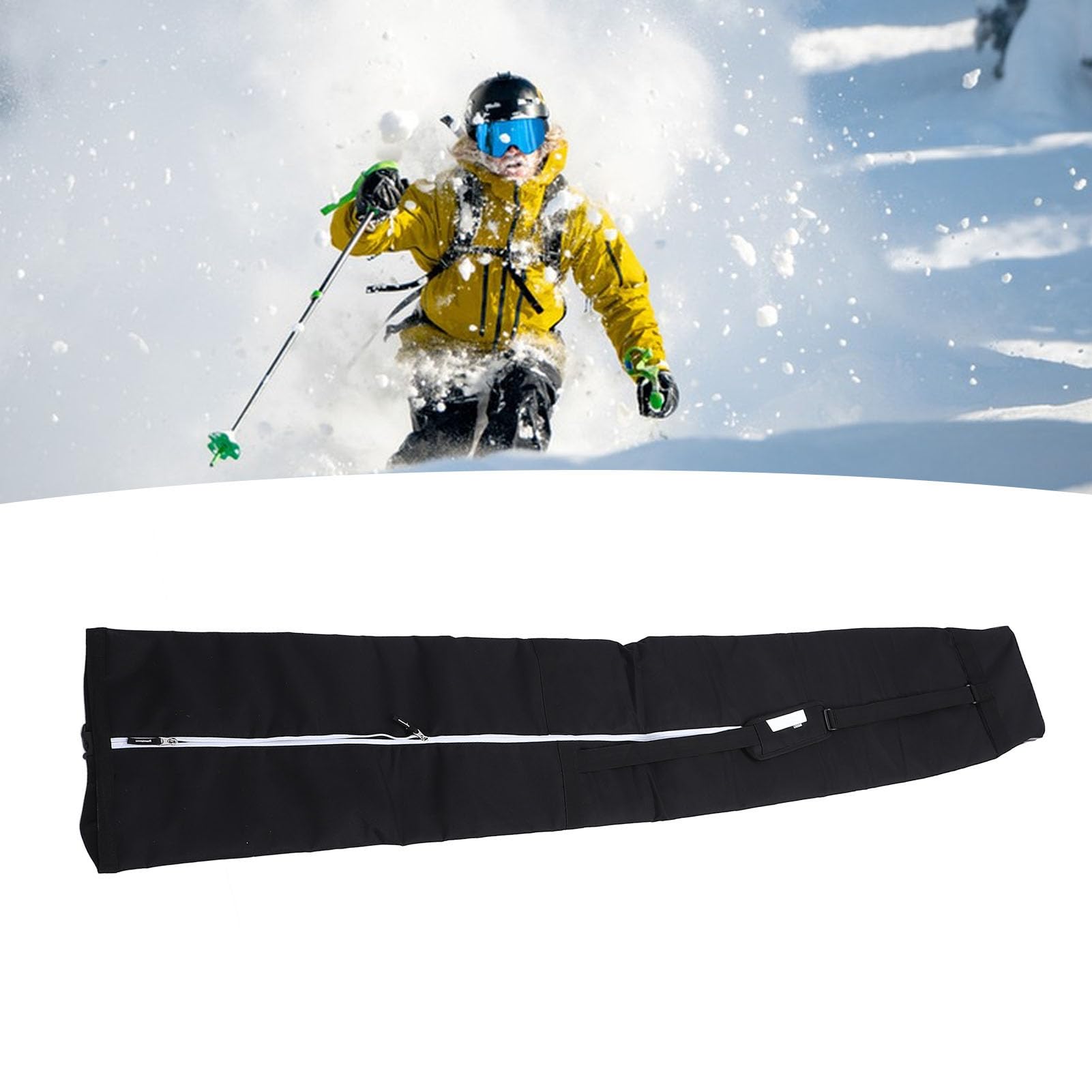 Wyściełana Torba na Snowboard, 78,74 Cala 600D Oxford Waterproof Waterproof Podszewka z Kółkami na Buty na Nartach Snowboardy