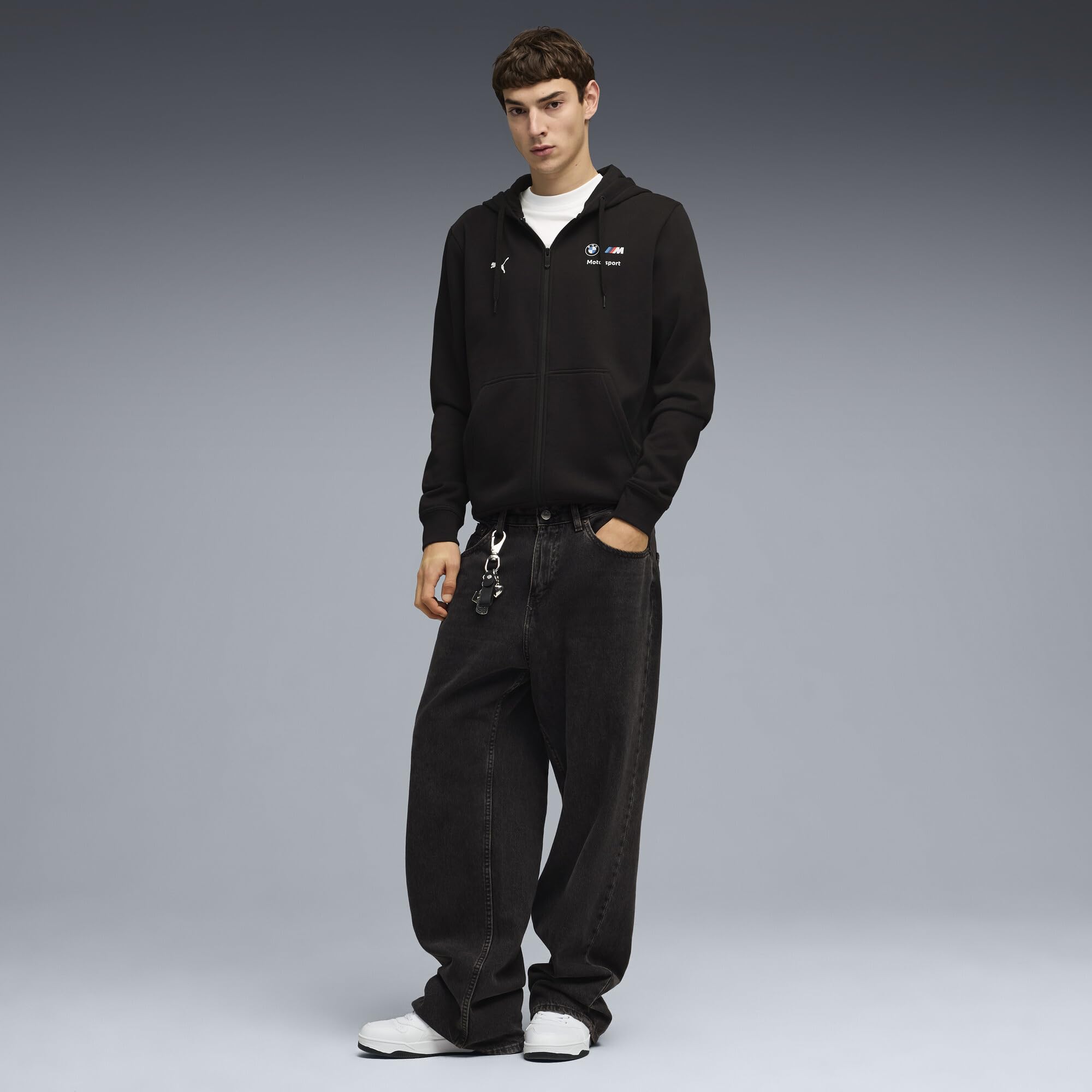 PUMA Herren BMW M Motorsport Essentials Fleece-Trainingsjacke