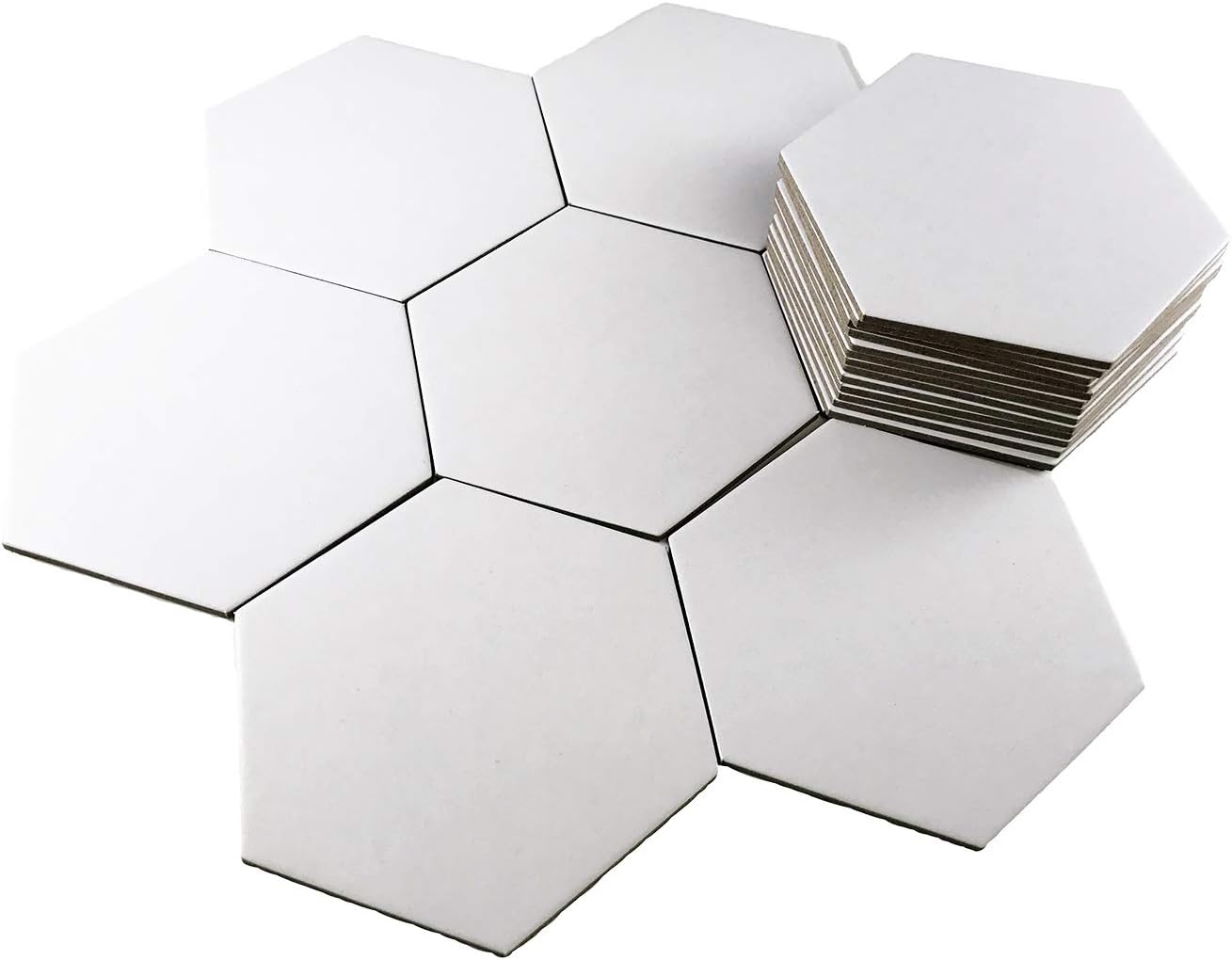 Apostrophe Games Hexagon Board Game Tiles – 20Pcs Large Game Board Pieces – Blank Game Board Chits, Same Size as Settlers of Catan – Create Your Own Custom Tiles