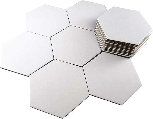 Apostrophe Games Hexagon Board Game Tiles  20Pcs Large Game Board Pieces Blank Game Board Chits, Same Size as Settlers of Catan  Create Your Own Custom Tiles