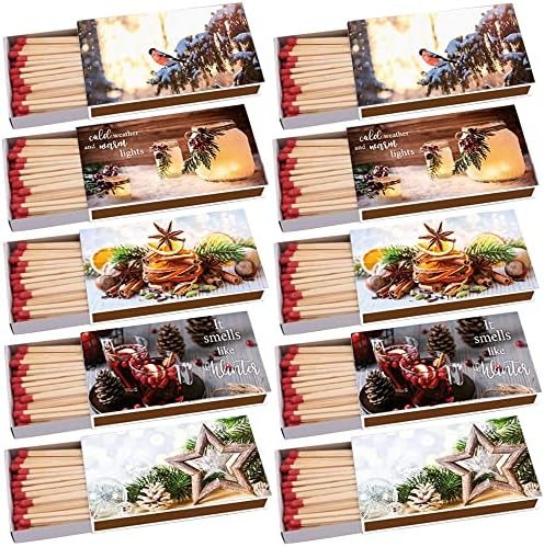 Kaminhölzer 100mm Lang – 10 Packungen Mit Je 45 Streichhölzern Für Grill, Kamin, Kerzen, Pfeifen & Zigarren