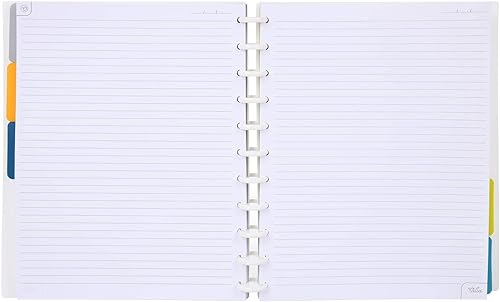 Vista 46 de Talia - Agenda personalizable con aros, (Fireworks Deep Lake, con discos Deep Lake, tamaño mediano (7.5 x 9.75 pulgadas).