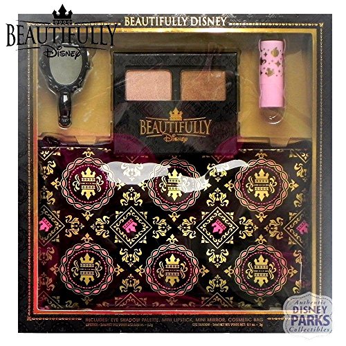 Beautifully Disney Eye Shadow Lipstick & Cosmetic Bag Makeup Gift of Glamour Set