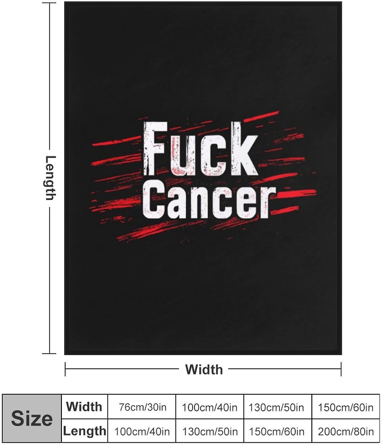 Fuk C-ancer Flannel Blanket Throw Large Bed Blankets Lightweight Carpet for Sofa Couch Bed 30"*40"（76 * 100cm）