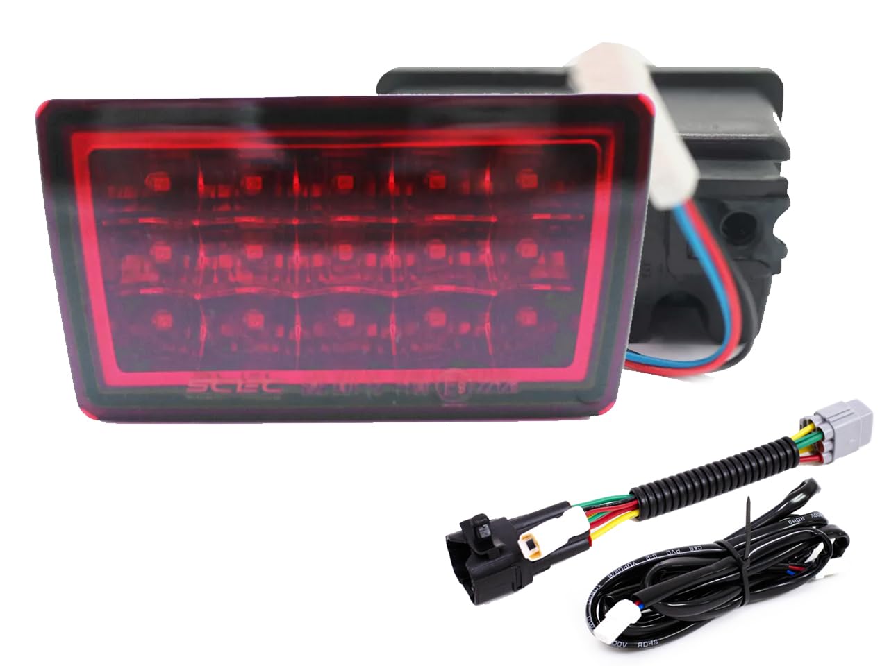 GAZOZ PERFORMANCE F1 Hyper 4th Brake Light Fog Light plug and Play Harness Compatible With WRX VB 2022 2023 2024 2025 Red Lens - Red Housing