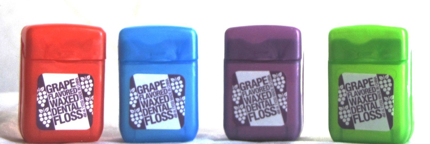 Plak Smacker Grape Flavored Floss 15yd, 4 Pack