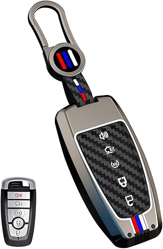 Funda de metal para llavero Ford, protector de llave inteligente compatible con Escape F150 Bronco Explorer F250 Mustang F350 Edge Fusion 2018-2024