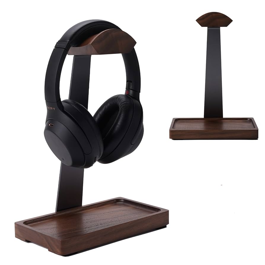 Amazon.com: NIRVASH Walnut Headphone Stand, Wood Headset