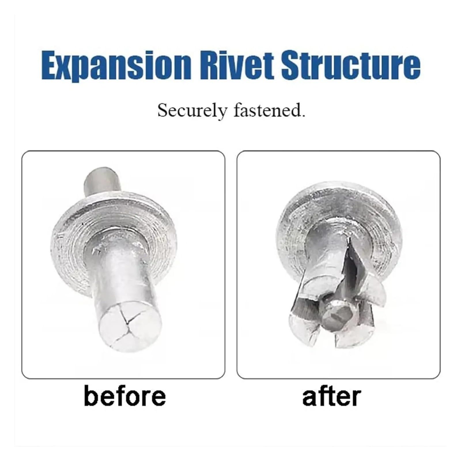 Hammernieten Aus Aluminium, 10–100 Stück