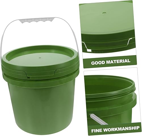 Miniatura 3 de OSALADI Cubo de pintura de plástico, cubos de plástico con asas, cubo de arena para mascotas, cubo científico, contenedor de pintura con tapas, cubo