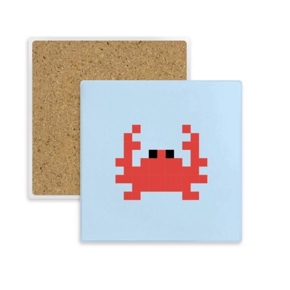 Dessous de verre pierre absorbante Summer Sail Petit Crabe contre les taches de mug et verre x2