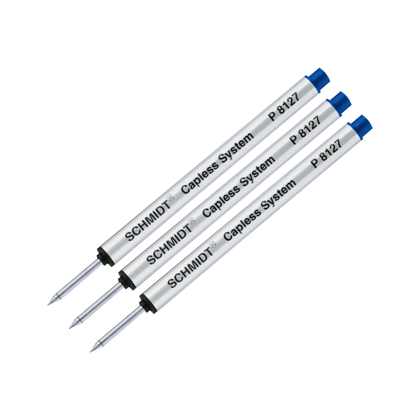 Schmidt3 Pack - P8127 Short Capless Rollerball - Blue Ink