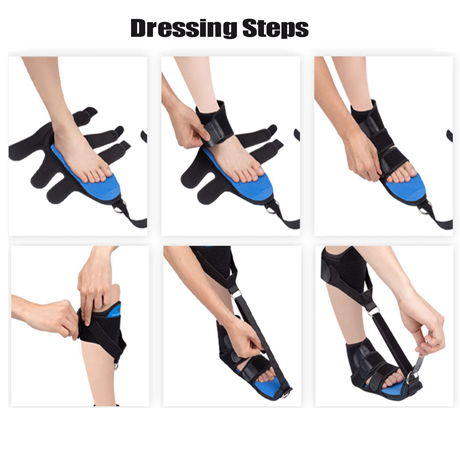 HUANGJUN Férula Nocturna para Fascitis Plantar con Calcetines para Fascitis Plantar y Bola de Masaje de Pies para un Alivio Efectivo del Dolor de la Fascitis Plantar,Right