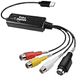 XMSJSIY RCA AV to USB C Converter - 1 Channel AV NTSC PAL Video S Video/Composite to USB Converter for Mobile Phone/PC