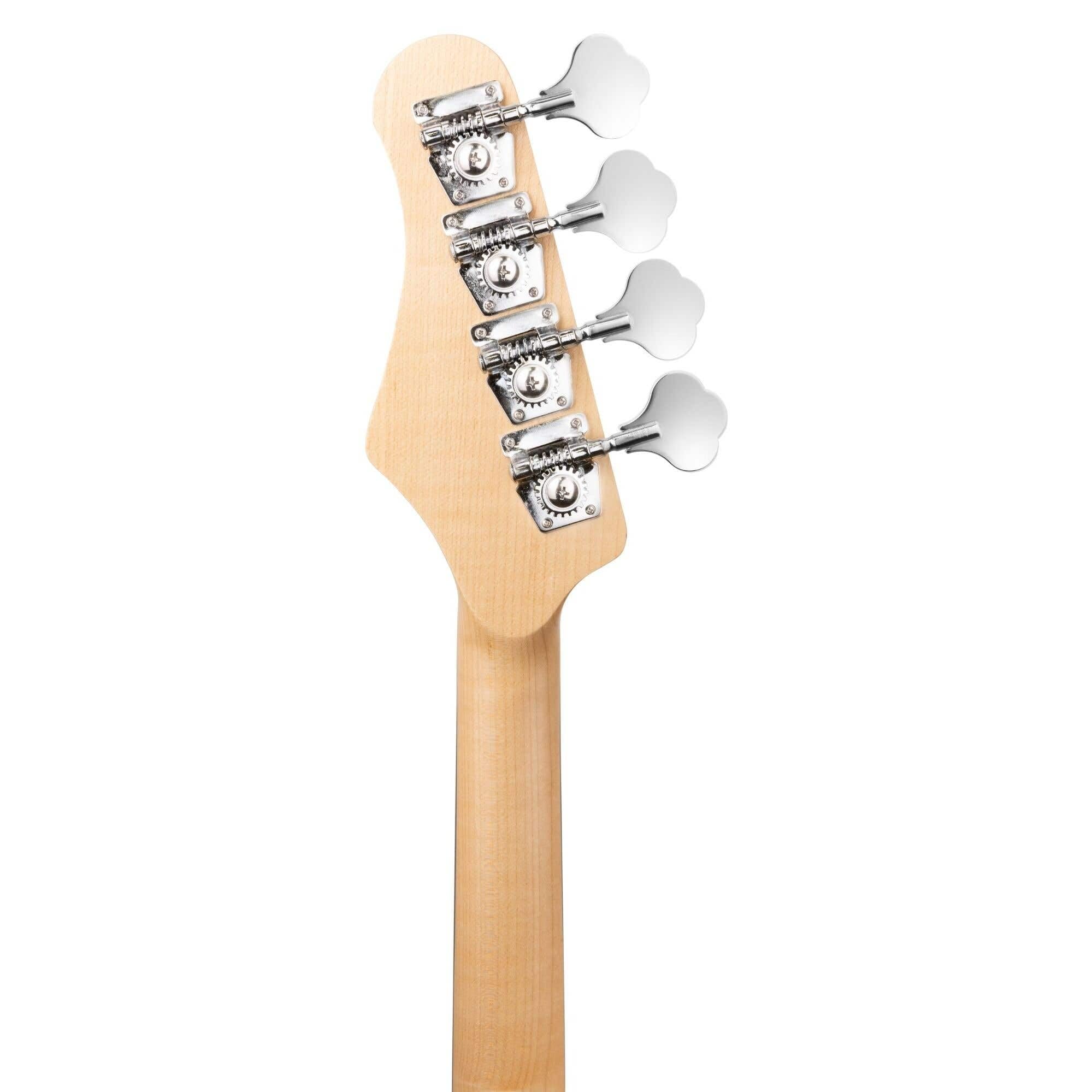 Max Gigkit Basse Electrique, Kit Complet Ampli 40 Watts, Housse, Stand, Cordes de Rechange, Accordeur, Sangle, Câble Jack et Médiators, Idéal pour Musicien Débutant ou intermédiaire - Rouge