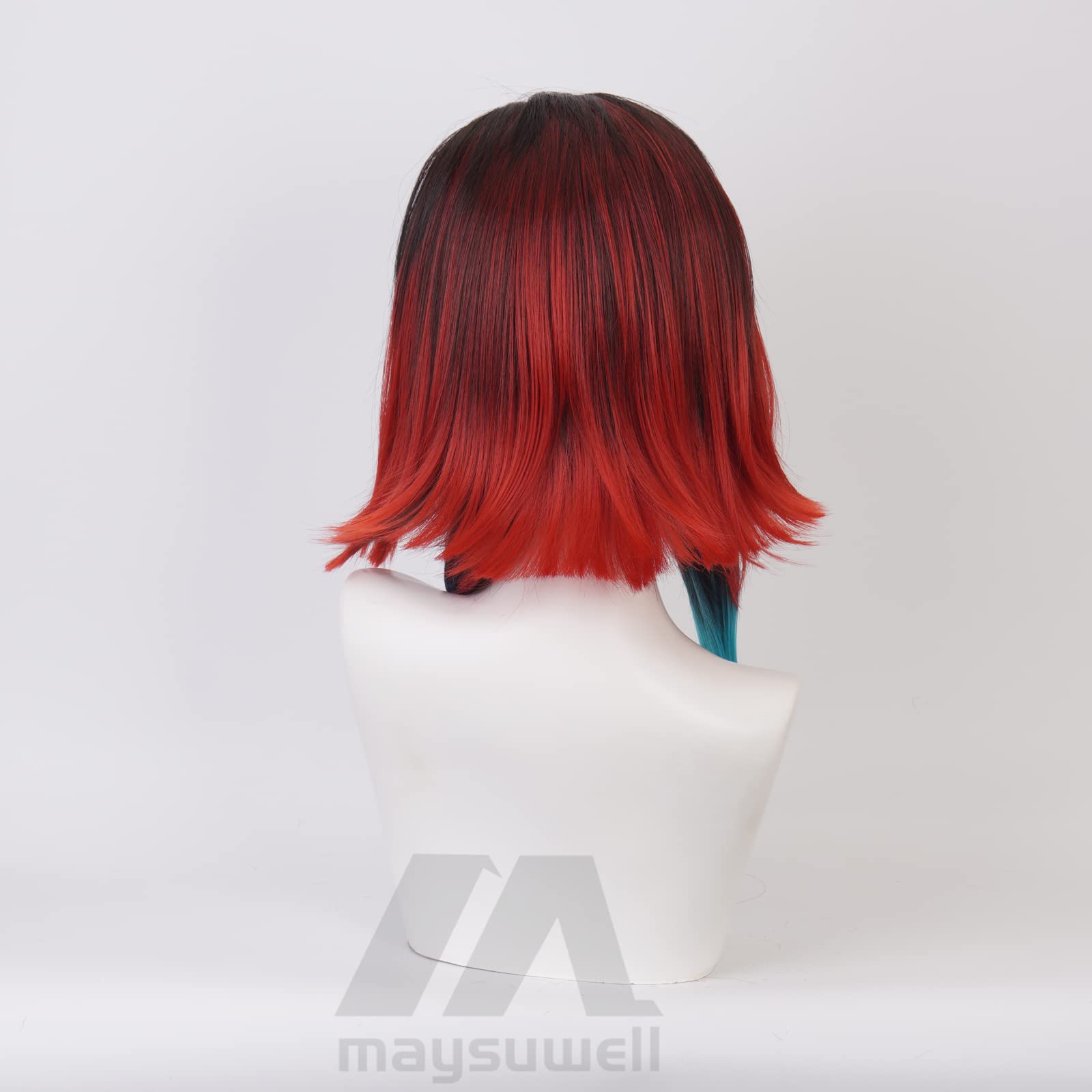 Black Brown Blue Mixed Short Hair Cosplay Wig for Men Women Halloween Conventions Cos Anime Party Heat Resistant Synthetic Fabric Costume Hairs - Image 4