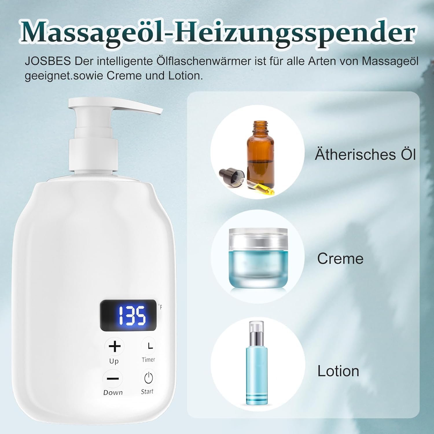 Scaldaolio per Massaggio per Olio da Massaggio Spa Dispenser da 2 Bottiglie e Scaldalozione Scaldabiberon per gel Scaldabiberon per Salone Scaldabiberon per olio da massaggio (Bianco)